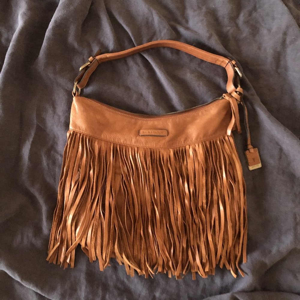 FRYE Leather Fringe Bag
